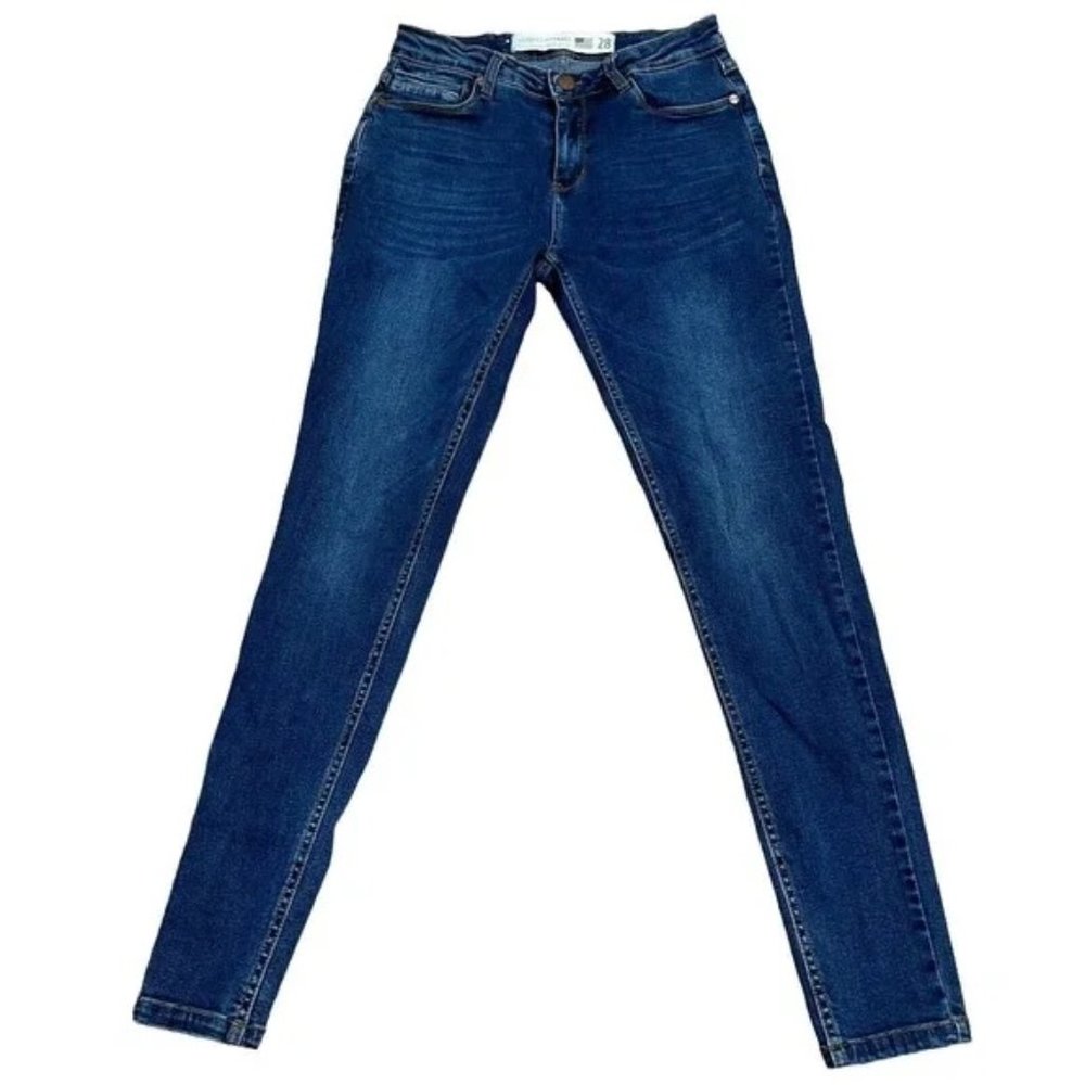 Barbell Apparel Skinny Jeans Size 28 Dark Wash Stretchy Five Pocket